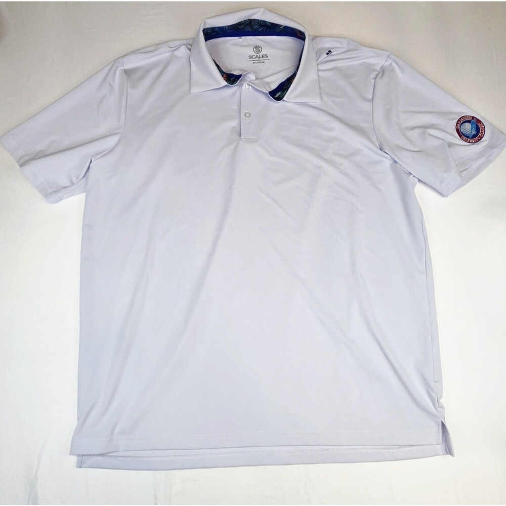 Scales Offshore Core Polo XL White "Dan Jansen Celebrity Classic" Logo